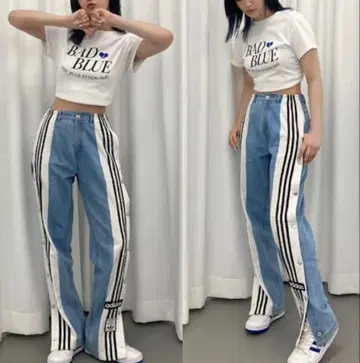 아디다스 오리지널 아디 블레이크 데님 청바지 트랙 팬츠 저지