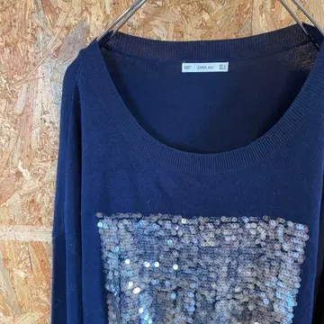 AE10283 ZARA KNIT 긴팔 니트 네이비 여성용 28 포스