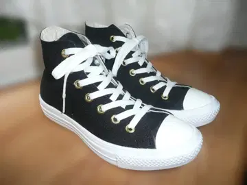 극상 컨버스 ALLSTAR 스니커즈 23.5cm 하이컷 두꺼운 천 블랙