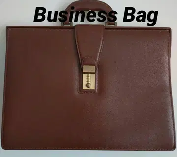 브라운 가죽 비즈니스 백 다이얼 락 포함