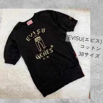 EVISU 에비수 청바지 반팔 블랙 오사카 M 사이즈 38 코튼