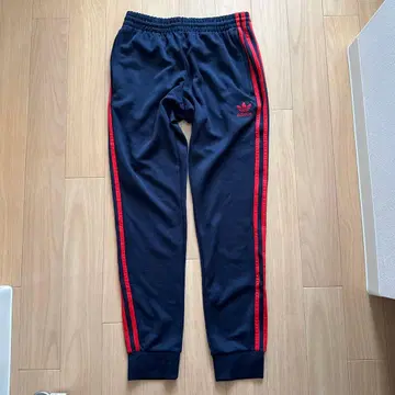adidas Originals 트랙 팬츠 네이비 레드