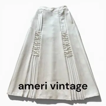 Ameri VINTAGE 플리츠 롱 스커트 S 사이즈 아이보리