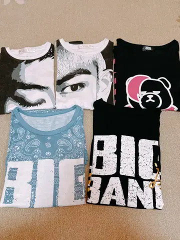BIGBANG 0.TO.10 라이브 KRUNK 외 티셔츠 5장 세트