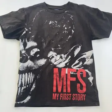 MY FIRST STORY 마이파스 군 T셔츠 귀 페이드 블랙