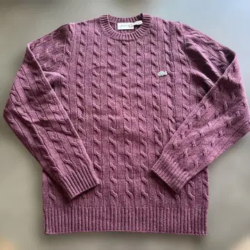 [ 새상품급 ] LACOSTE 케이블 니트 스웨터 보르도
