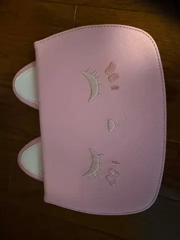 고양이 귀 디자인 핑크 아이패드 케이스