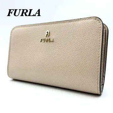 새상품급 FURLA 훌라 까멜리아 접이식 지갑 베이지 여성용