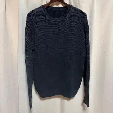 y061109 uniform experiment 와플 편직 니트 크루