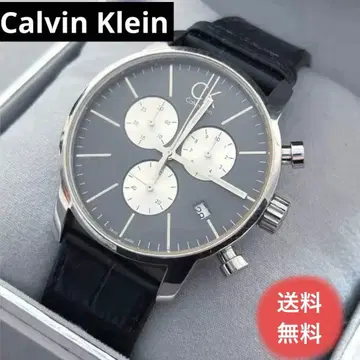 캘빈클라인 크로노그래프 손목시계 본체 박스 있음 캘빈클라인