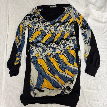 TSUMORI CHISATO 긴팔 티셔츠 인물 패턴