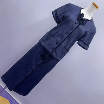 Y 4747 상M 하S INGEBORG 데님풍 원단 스커트 수트