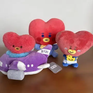 BTS BT21 타타 봉제 인형 탓톤 S사이즈용 비행기 퍼플