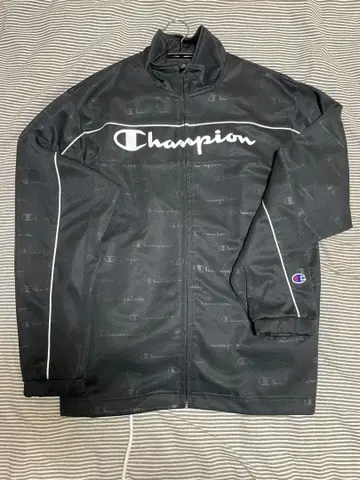 Champion 저지 트랙 자켓 올 패턴 블랙 상하의 셋업