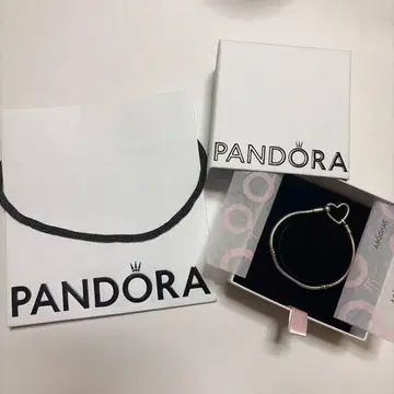 PANDORA 팔찌 17cm 하트 클래스프 상자 쇼핑백 포함