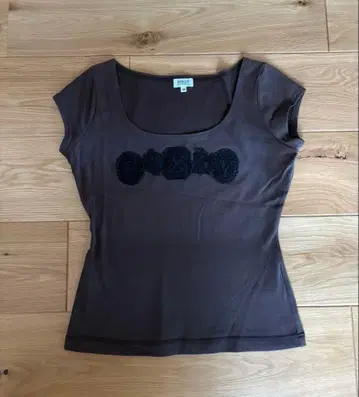 FOXEY Boutique 반팔 티셔츠 브라운 M