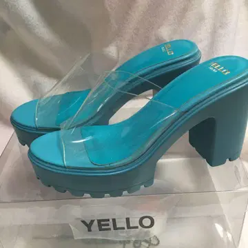 새상품 YELLO TRUE BLUE 플랫폼 샌들 L 사이즈