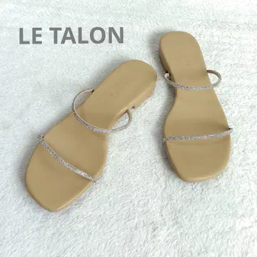 LE TALON 루탈론 젬 스트랩 샌들 베이지 M 비쥬