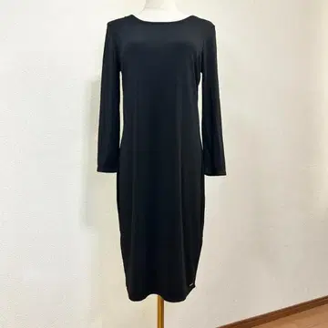 새상품급 아르마니 익스체인지 파티 드레스 원피스 L 긴팔 블랙 등 트임