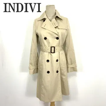 인디비 트렌치코트 베이지 코튼 폴리에스테르 36 C5500