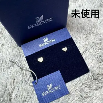 [ 미사용 ] SWAROVSKI 스와로브스키 하트 귀걸이 골드 컬러