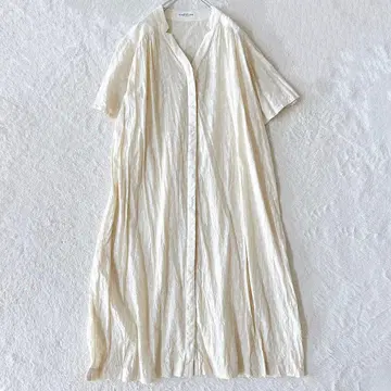 인도 면 플라워 자카드 셔츠 원피스 롱 루즈핏 체형 커버