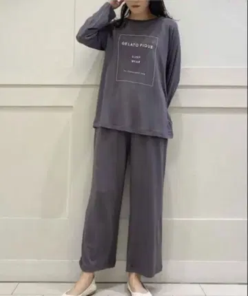 젤라또피케 스퀘어 로고 풀오버, 롱 팬츠