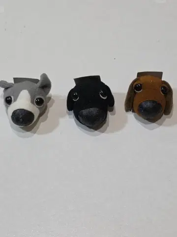 THEDOG 강아지 미니 봉제 인형 3개 세트 핸드메이드풍 강아지 입상