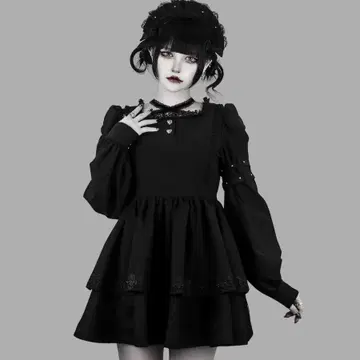dimmoire Drip Heart 메이드 원피스 딤모아르 블랙 그레이 | 브랜드