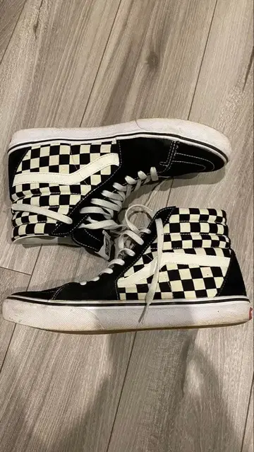Vans Sk8-Hi 체커보드 스니커즈 스케이트 하이