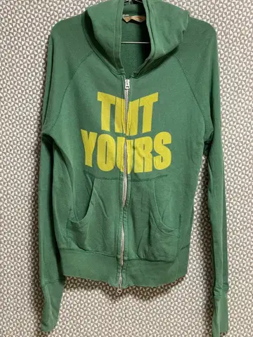 TMT YOURS 집업 후드티 그린