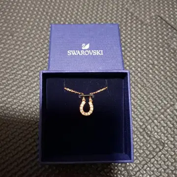 미사용 SWAROVSKI 스와로브스키 목걸이 골드 반짝반짝