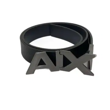 ARMANI EXCHANGE 가죽 벨트 A|X 로고 버클