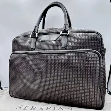 SERAPIAN STEPAN제 엑스트라 슬림 브리프 케이스 브라운