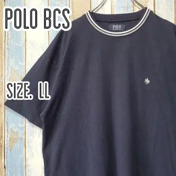 LS111 폴로 비씨에스 크루넥 반팔 T셔츠 자수 로고 라인 리브
