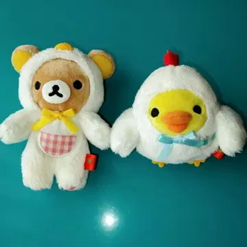 리락쿠마 키이로이토리 달걀 봉제 인형 2개 세트