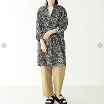 BEAMS BOY 리버티 스탠드 카라 롱 슬리브 원피스 23SS