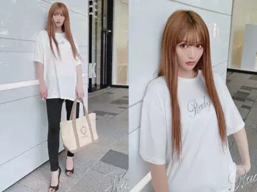 Rady 비쥬 로고 반팔 T셔츠 화이트