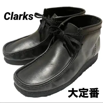 Clarks 클락스 왈라비 부츠 블랙 가죽 vintage