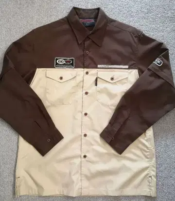 90s VANS 워크 셔츠 바이컬러 L 사이즈