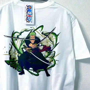 애니메이션 원피스 ONE PIECE 조로 T셔츠 화이트 M