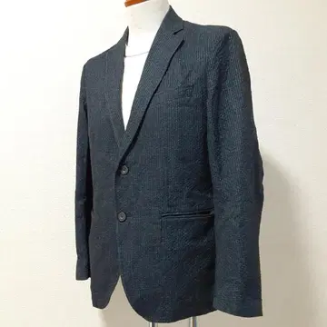 새상품급 JOSEPH ABBOUD 테일러드 자켓 네이비 M 시어서커