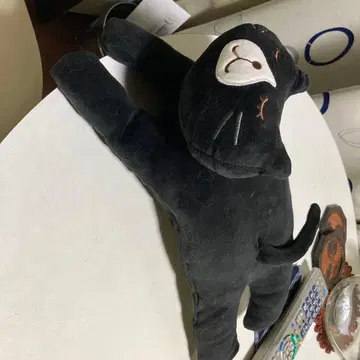 검은 고양이 봉제 인형 쿠션