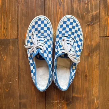 단종 VANS 오센틱 체커보드 블루 화이트