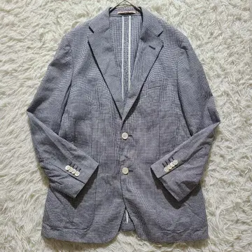 CORNELIANI 실크 언컨 테일러드 자켓 하운드투스 M