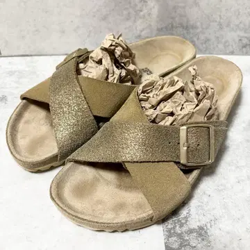 희소 버켄스탁 시에나 빅버클 골드 베이지 25cm