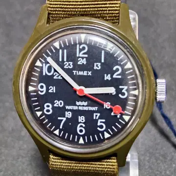 데드스탁 TIMEX 캠퍼 빨간색 초침 수동 와인딩 밀리터리 워치