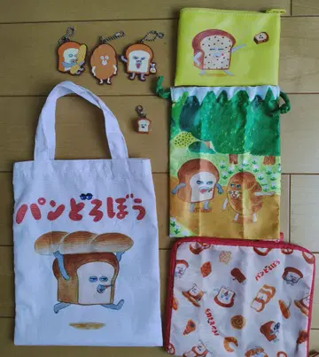 새상품 빵 도둑 가챠 백 파우치 러버 참 세트 묶음 판매