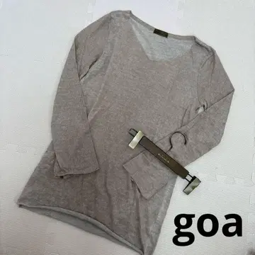 V넥 긴팔 티셔츠 베이지 goa 고아