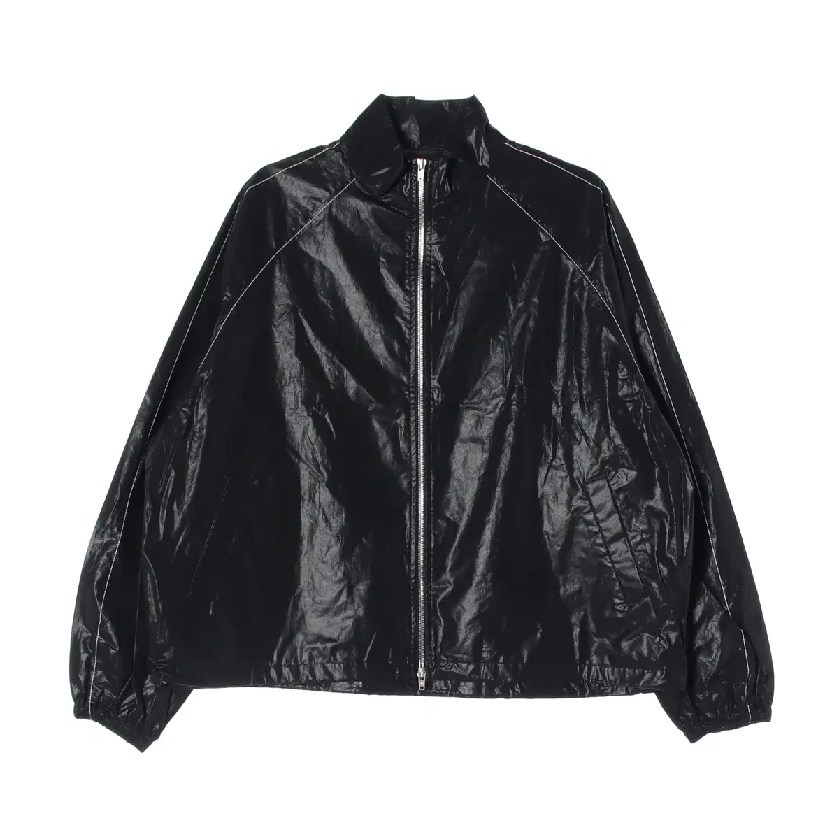 Matin Kim Logo Coating Jumper Black | Bunjang Global